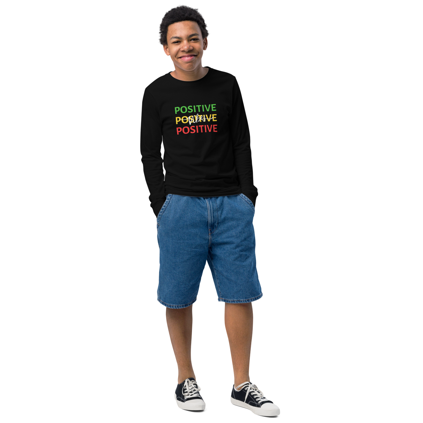 “Keep it Positive” Youth long sleeve tee