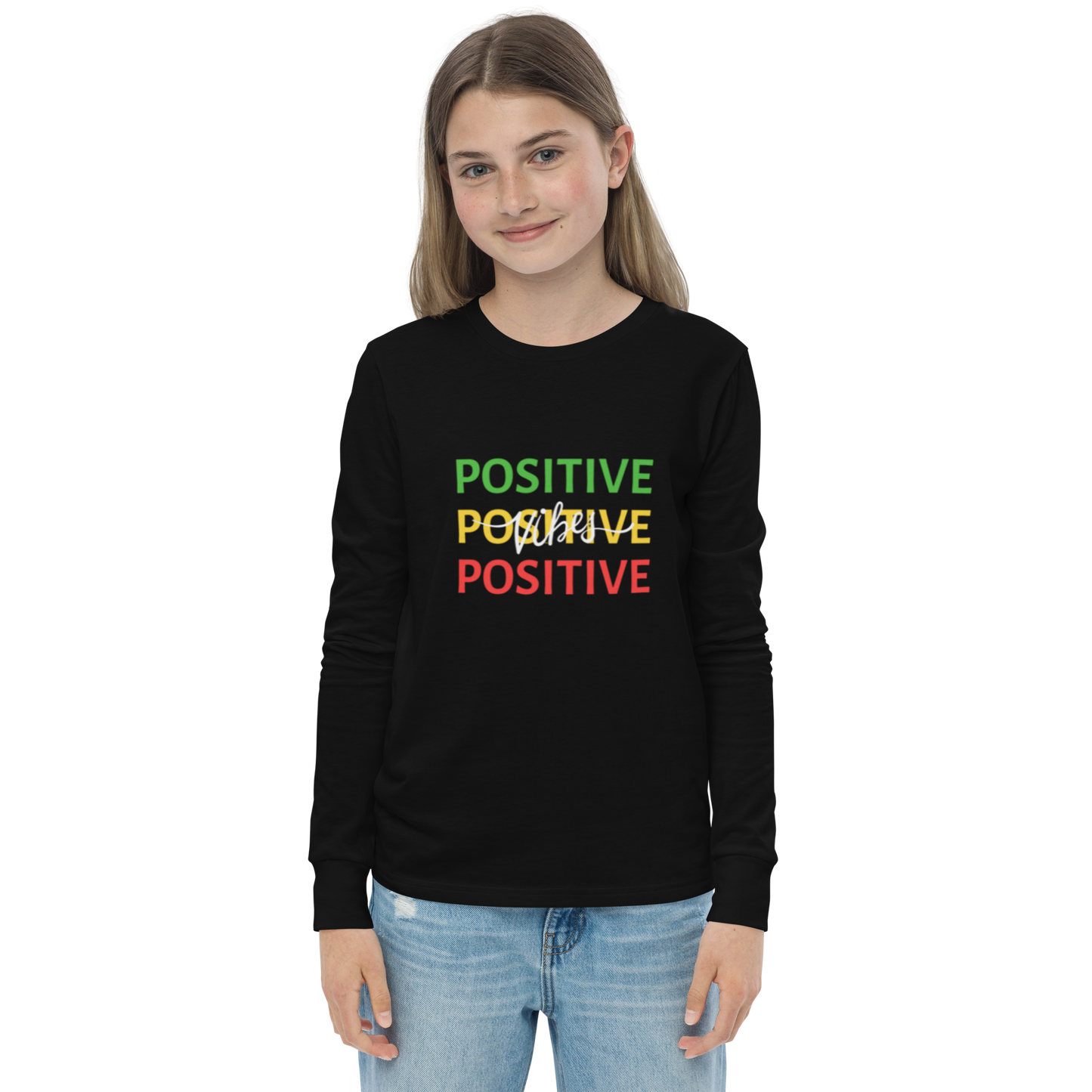 “Keep it Positive” Youth long sleeve tee