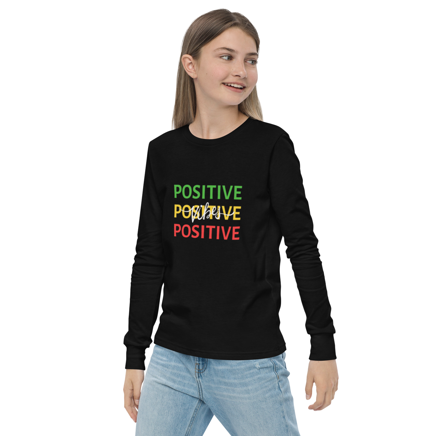 “Keep it Positive” Youth long sleeve tee