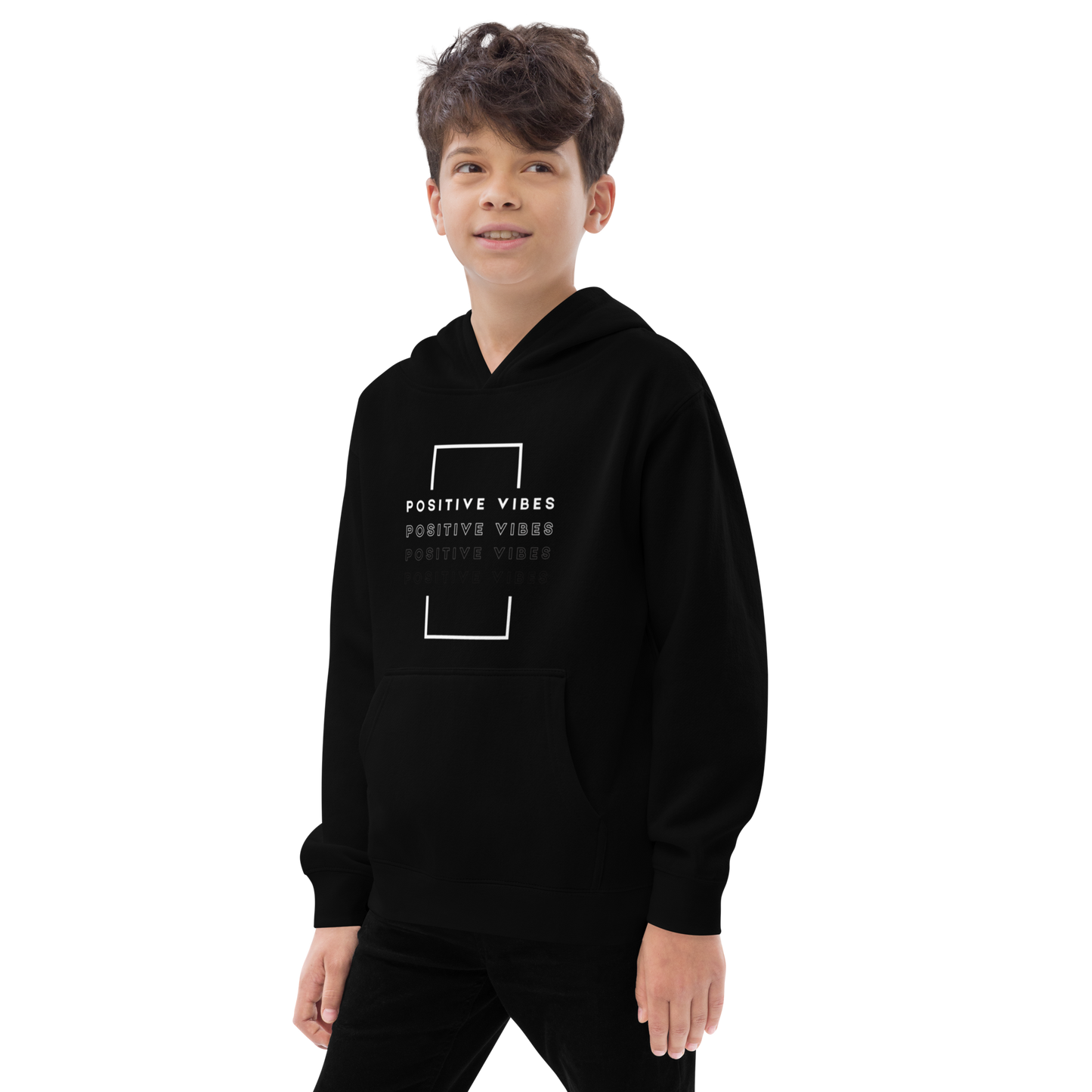 “Positive Vibes Everyday” Kids fleece hoodie