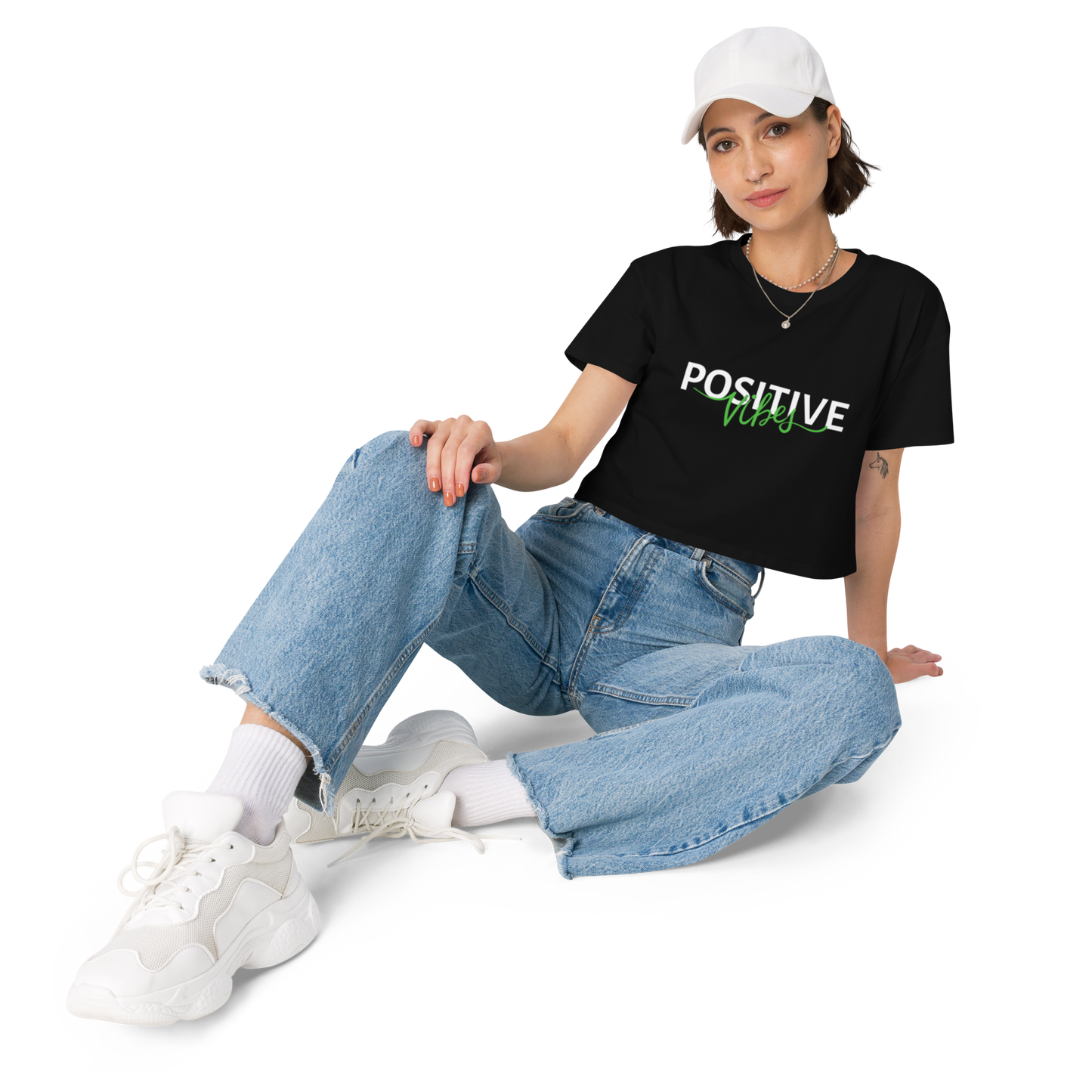 “Simply Positive Vibes” Women’s crop top