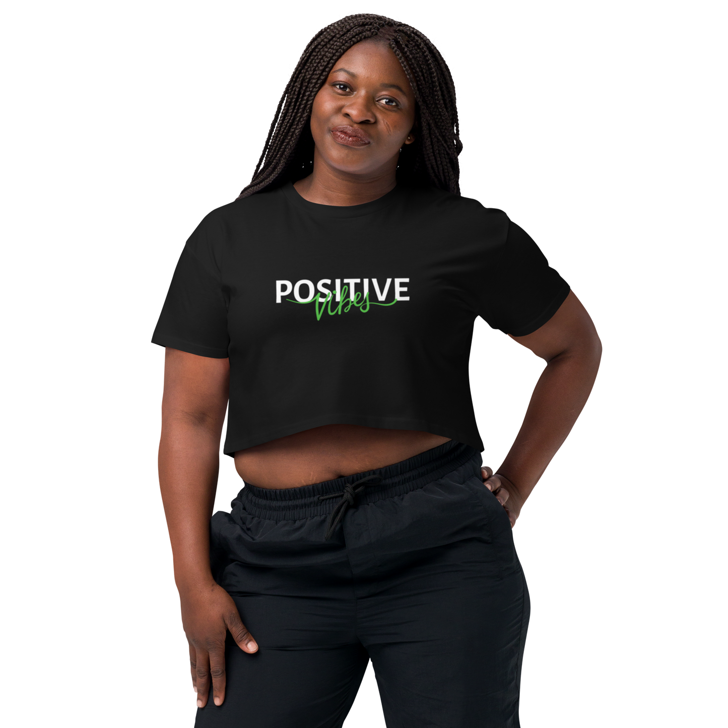 “Simply Positive Vibes” Women’s crop top