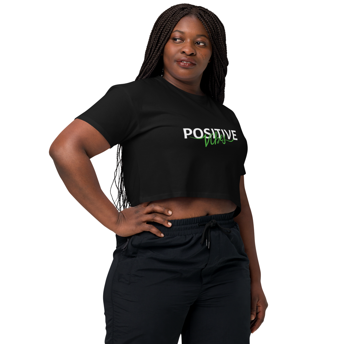 “Simply Positive Vibes” Women’s crop top